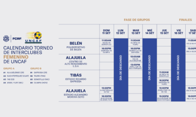 Definido el calendario para Torneo Interclubes femenino de UNCAF y FCRF