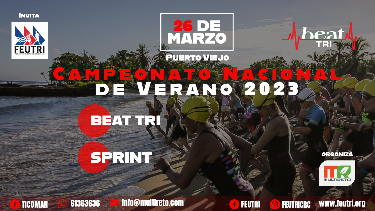 El Campeonato Nacional de Triatlón llega a Puerto Viejo