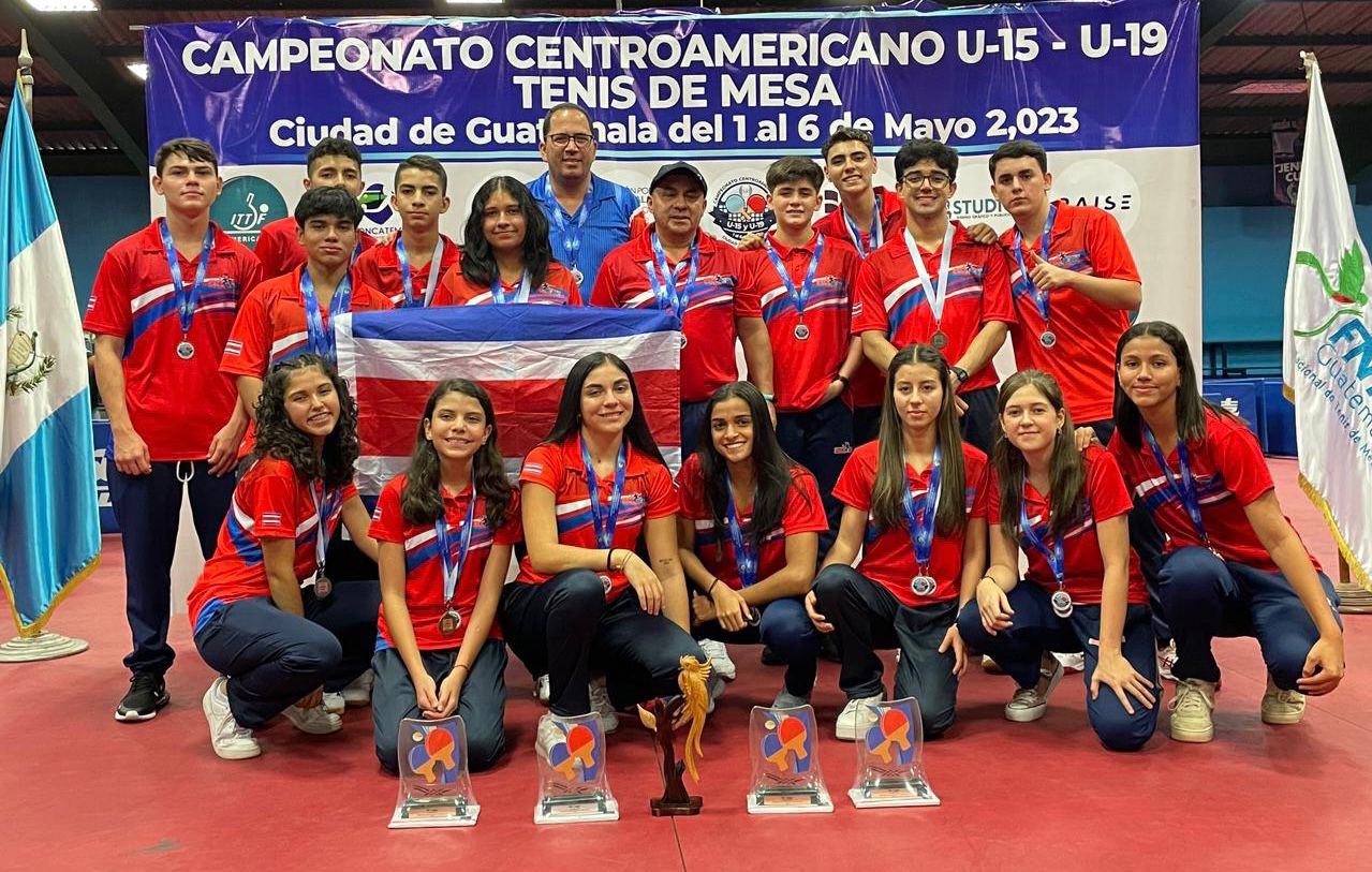 Costa Rica conquistó 13 medallas en el Centroamericano de Tenis de Mesa en Guatemala