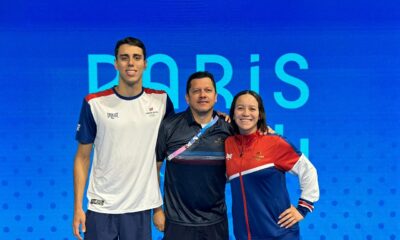 Nadadores costarricenses entrenan en la Défense Arena para París 2024