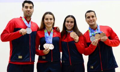 Ráquetbol obtiene medalla de plata en dobles masculino