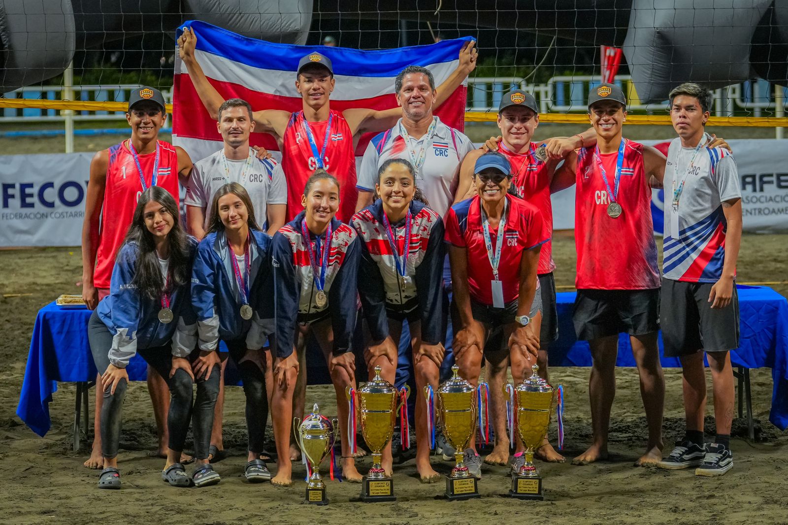 Costa Rica ganó tres coronas y El Salvador una en Centroamericano de Voleibol Playa Sub-17 y Sub-19