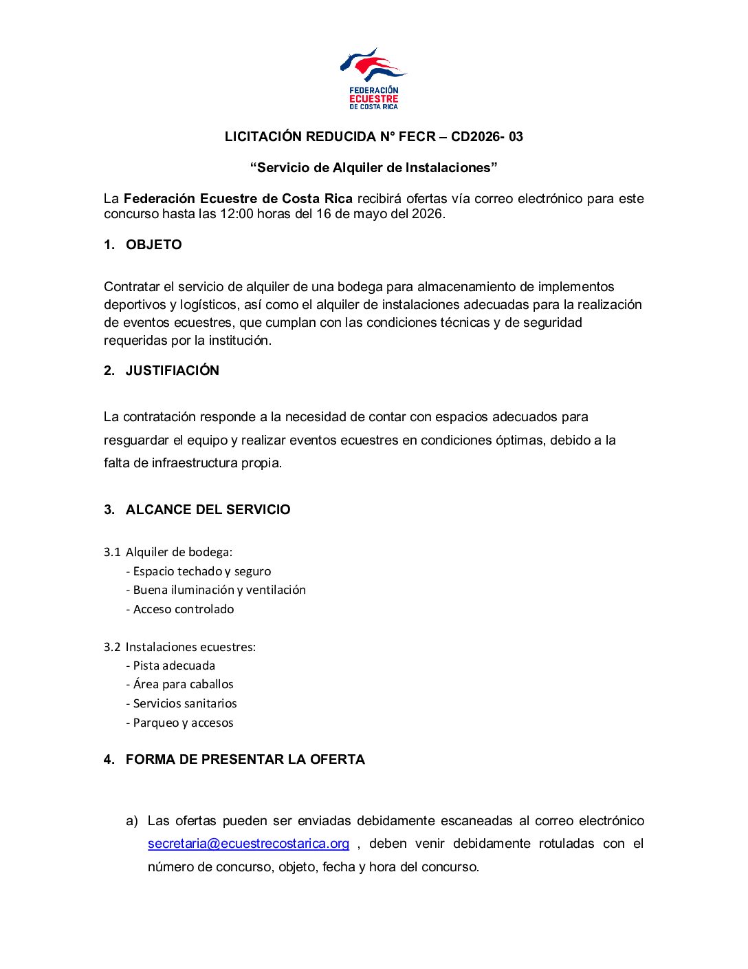 Licitacion de Alquiler de Instalaciones para Clínica de Salto