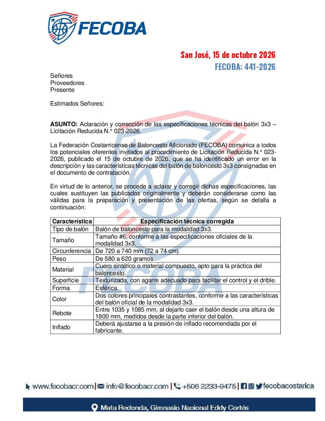 441-2026 Licitación Reducida N.° 023- 2026