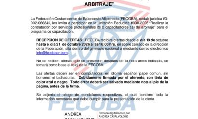 INVITACION LICITACION REDUCIDA #030-2026  “REALIZAR LA CONTRATCION POR SERVICIOS  PROFESIONALES DE 2 CAPACITADORES (AS) DE  ARBITRAJE”